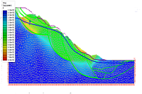 Mathematical simulation in the areas of the development of dangerous geological processes